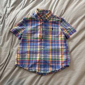 Polo Ralph Lauren Kids Multicolor Plaid‎ Short Sleeve Button-Down Size 4